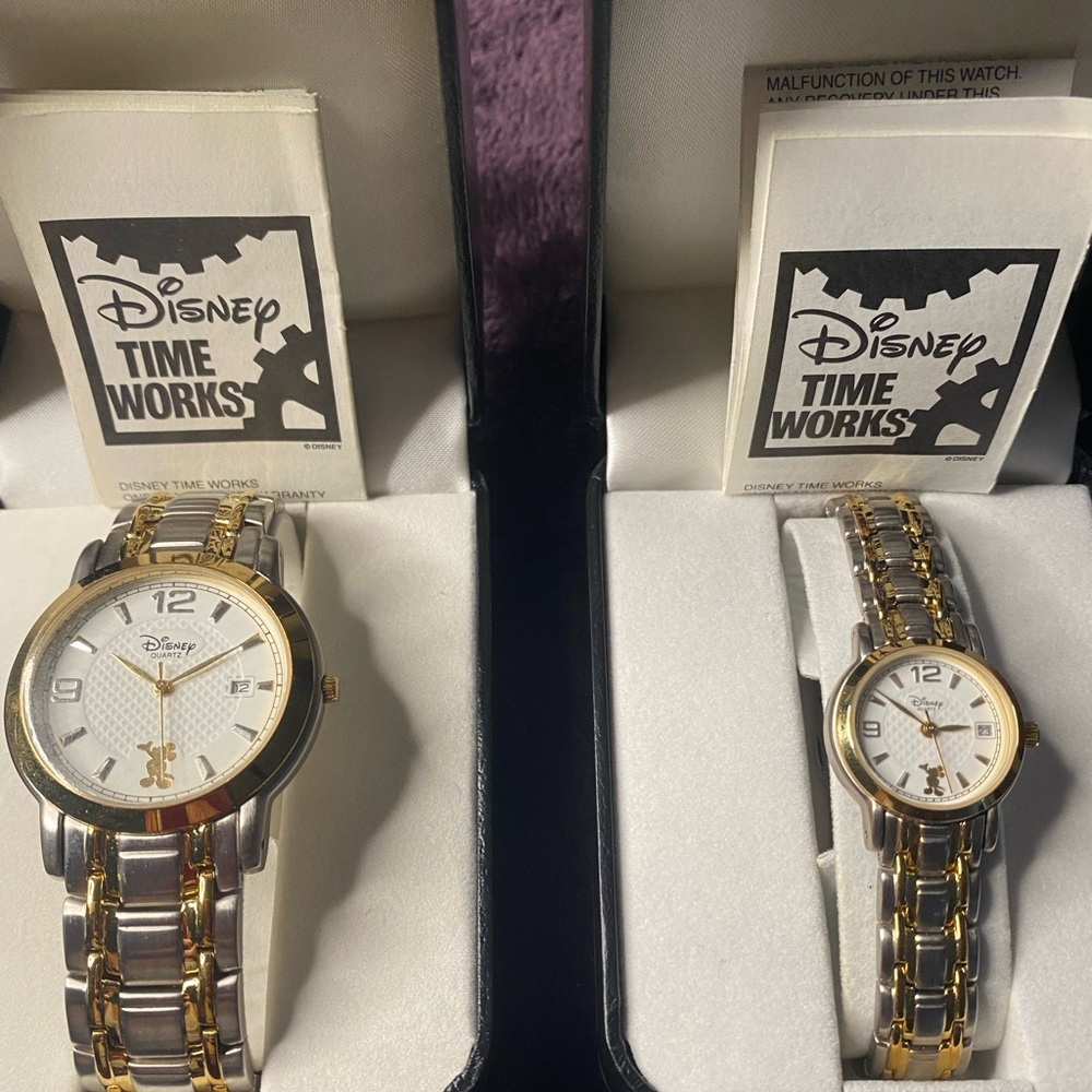 His & Hers Authentic Disney Time Works Watches